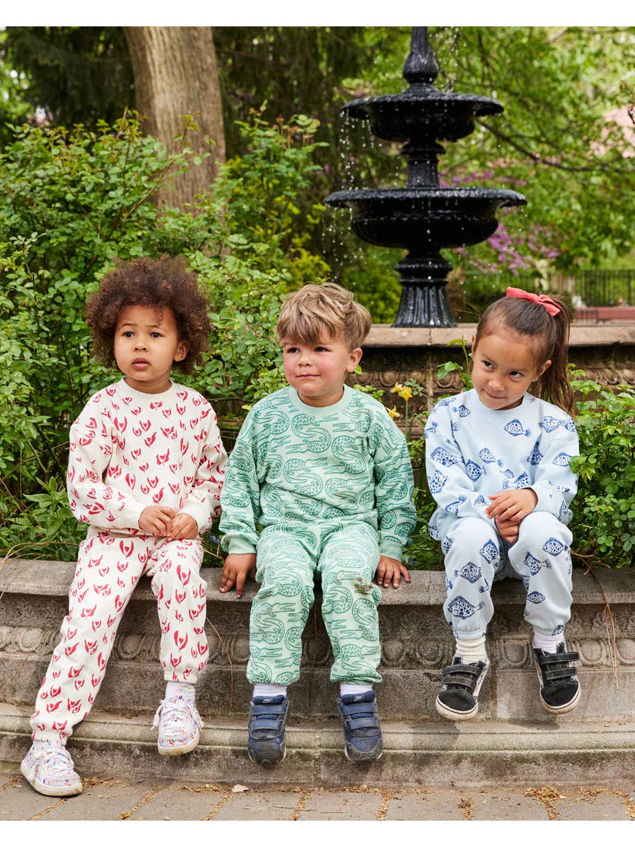 Organic Cotton Flounder Printed Sweatpants