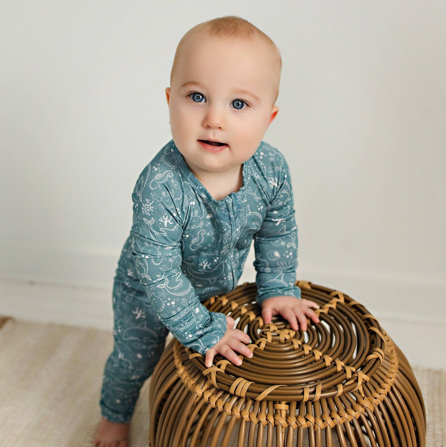 Sea Life Bamboo Zip Pajama Sleeper