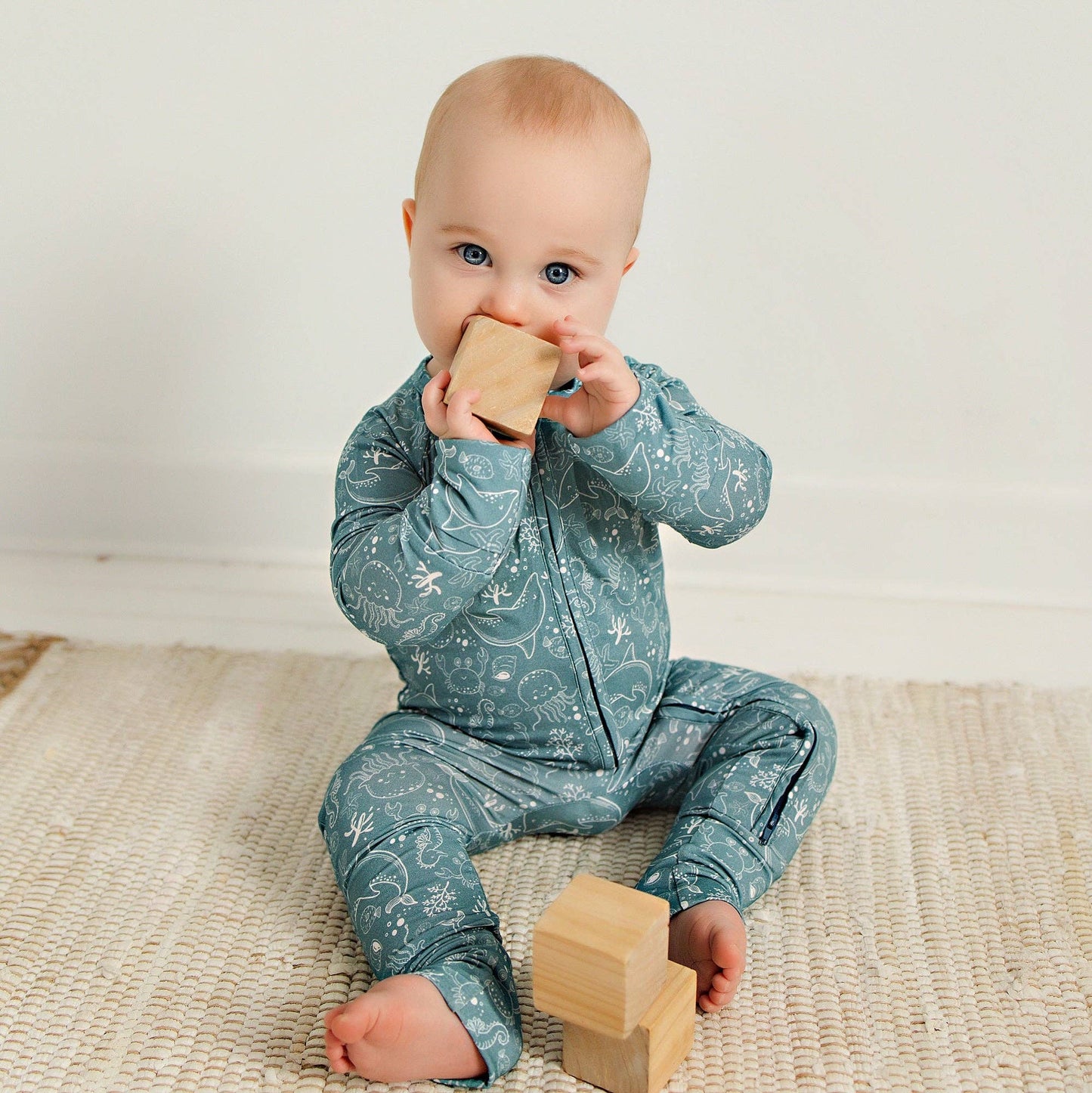 Sea Life Bamboo Zip Pajama Sleeper