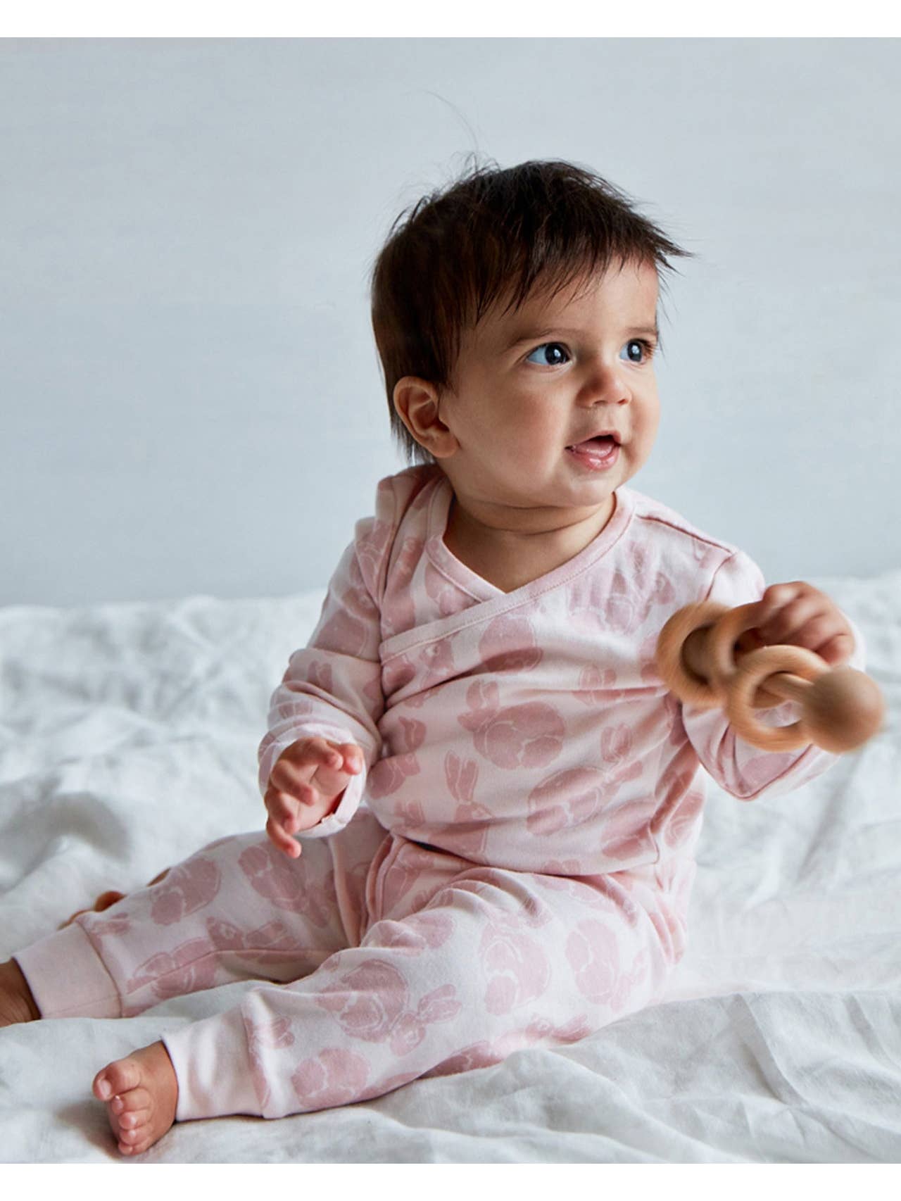 Organic Cotton Bunny Printed Baby Clothing Set