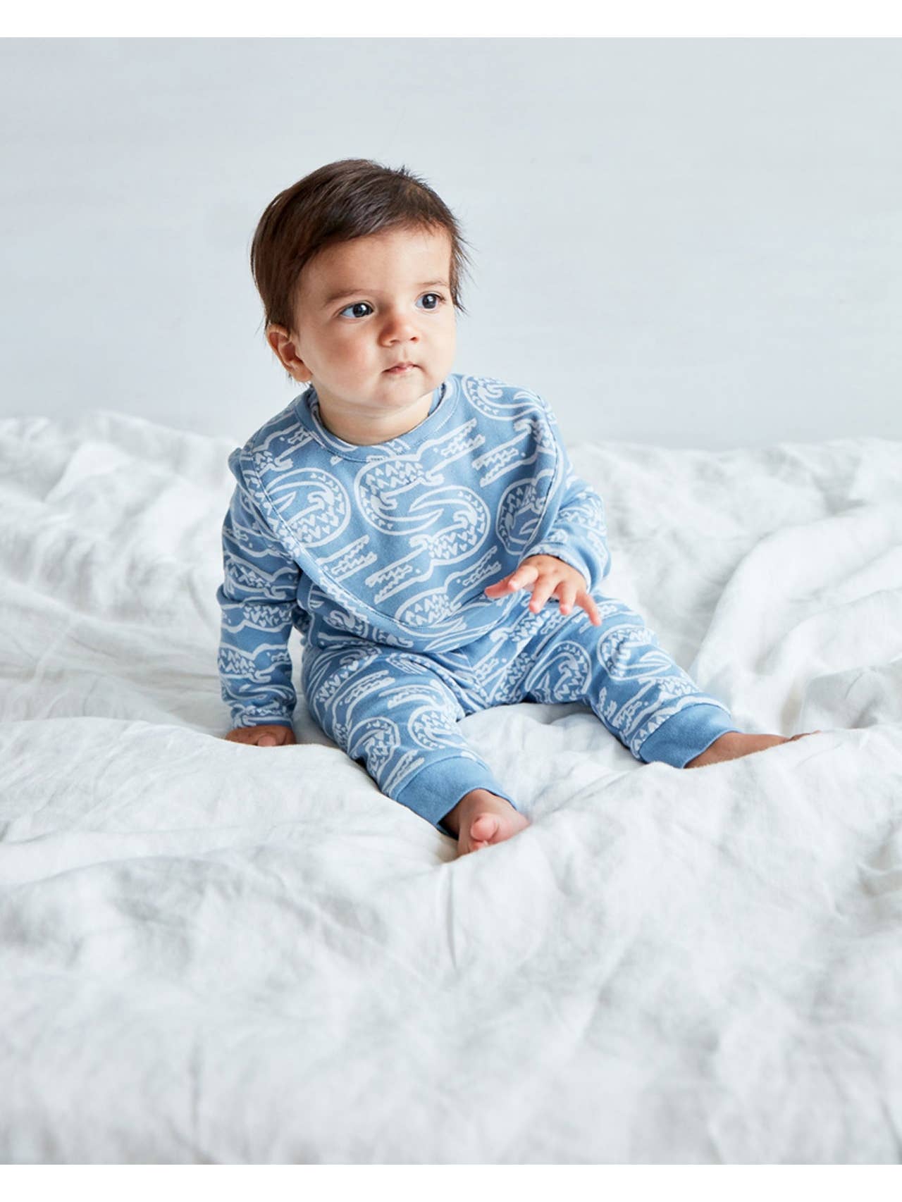 Organic Cotton Alligator Print Bib