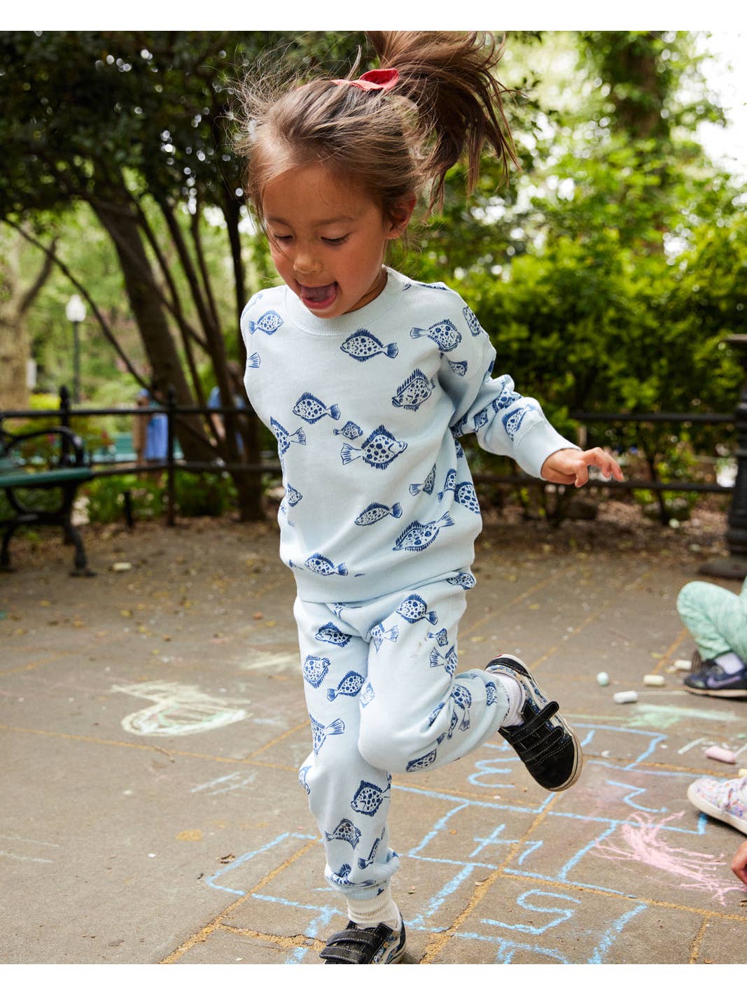 Organic Cotton Printed Flounder Sweatshirt