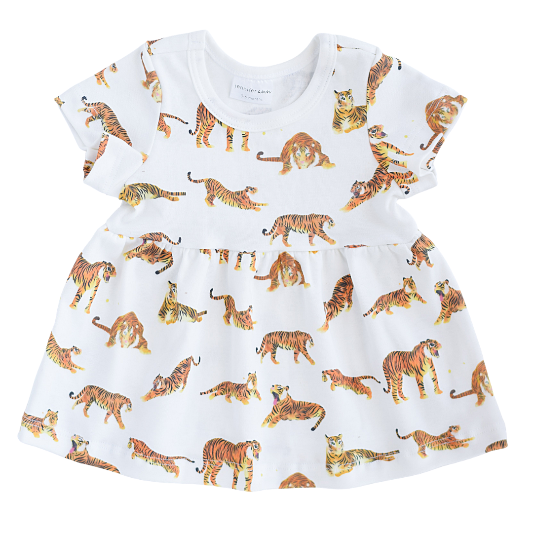 Organic Cotton Bengal Tiger Babydoll Dress