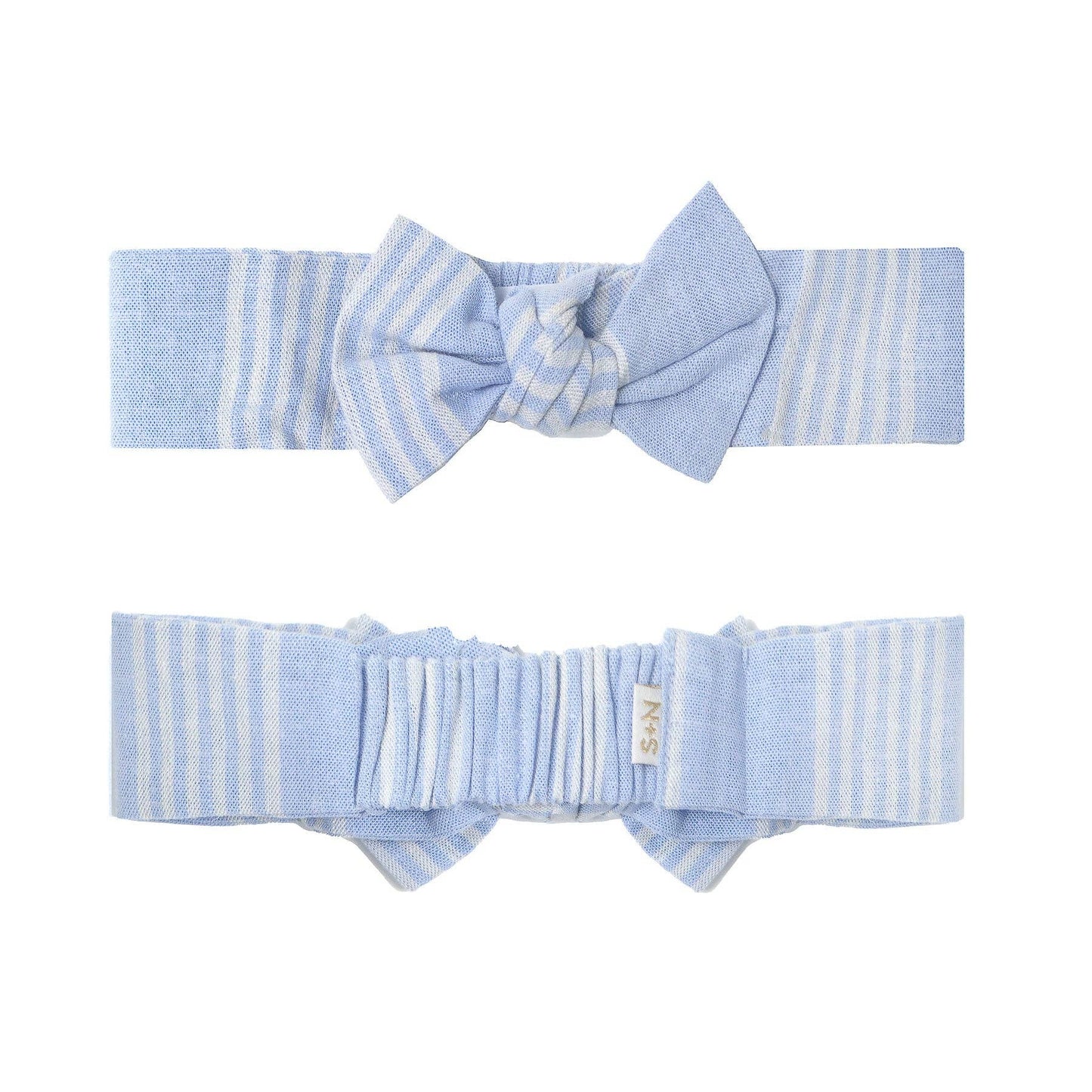 Chambray Baby Bow Headband
