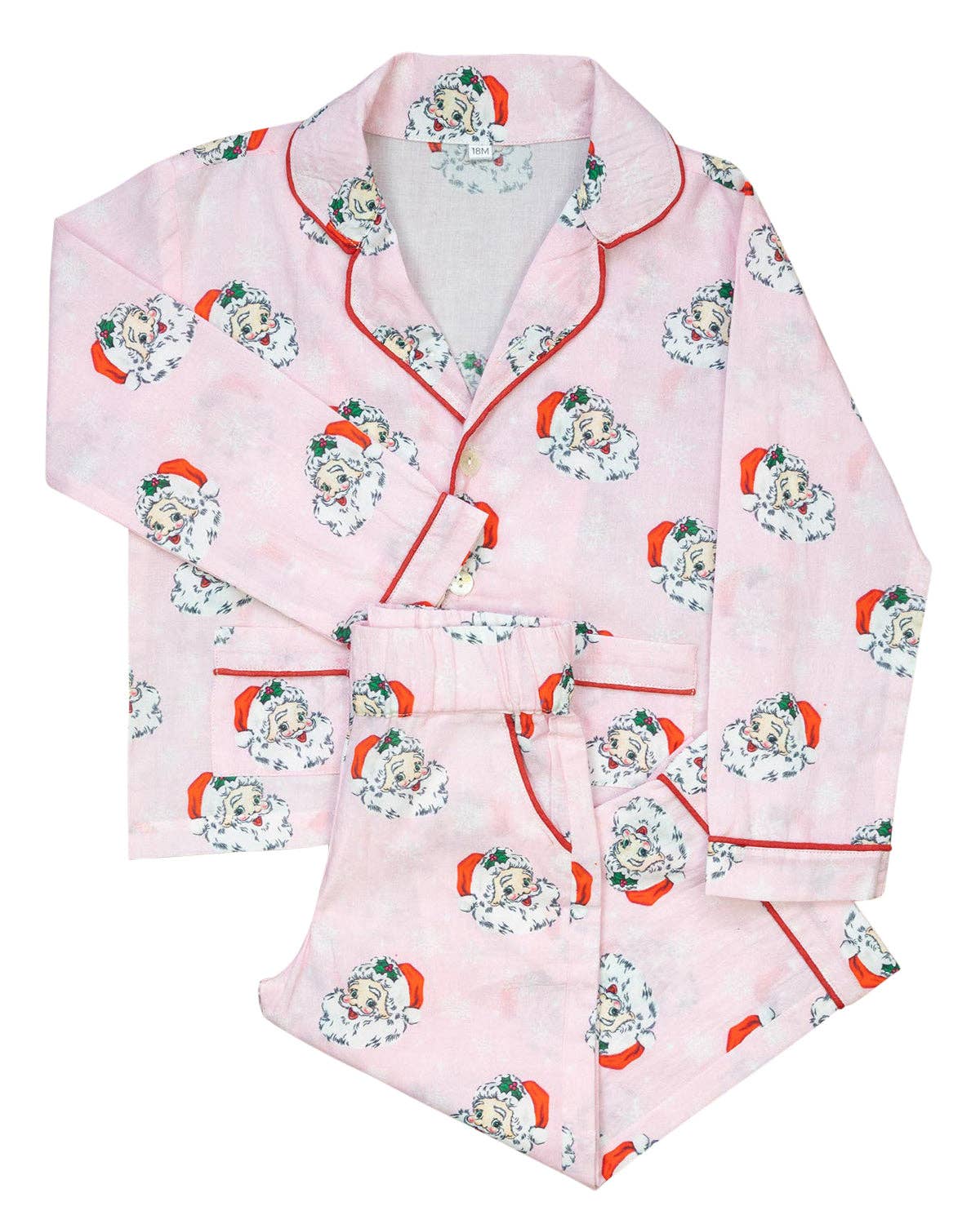 Vintage Santa Pajama Set in Pink