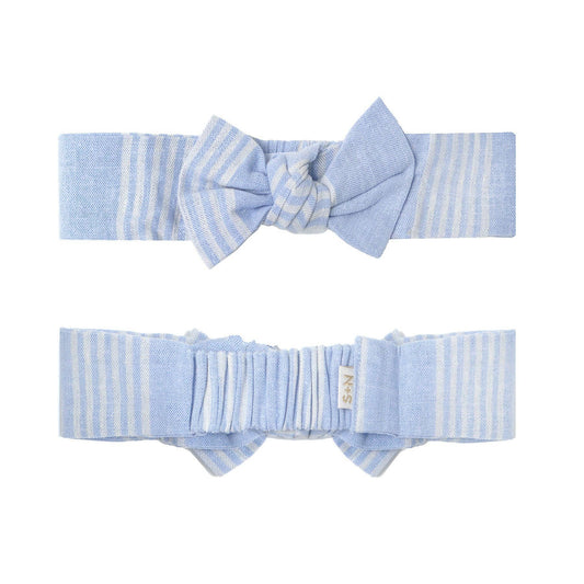 Chambray Baby Bow Headband