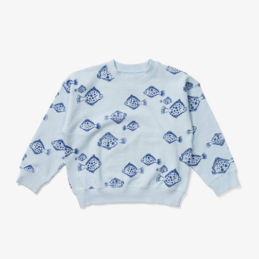 Organic Cotton Printed Flounder Sweatshirt