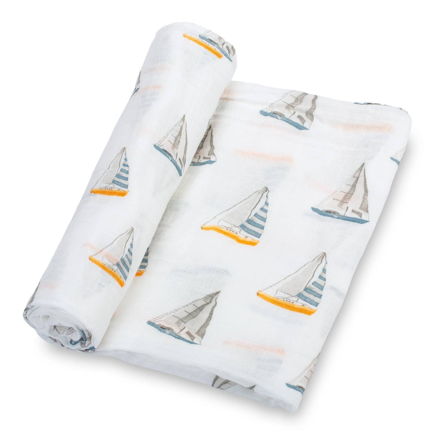 Sailing Away Cotton Muslin Swaddle Blanket