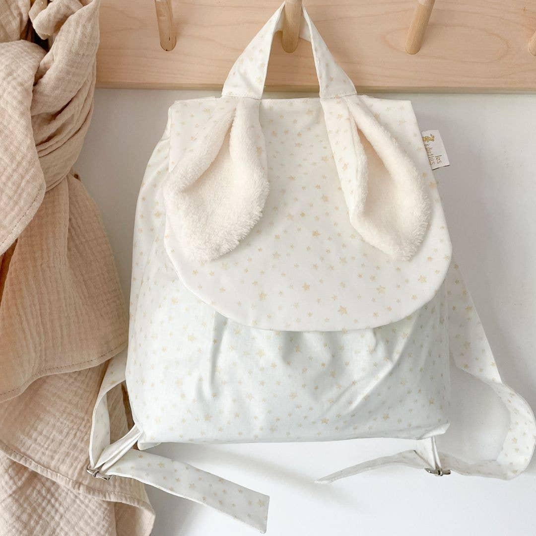 Coated Cotton Gauze Bunny Ear Backpack