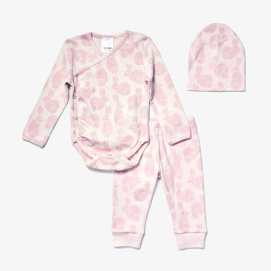 Organic Cotton Bunny Printed Baby Clothing Set